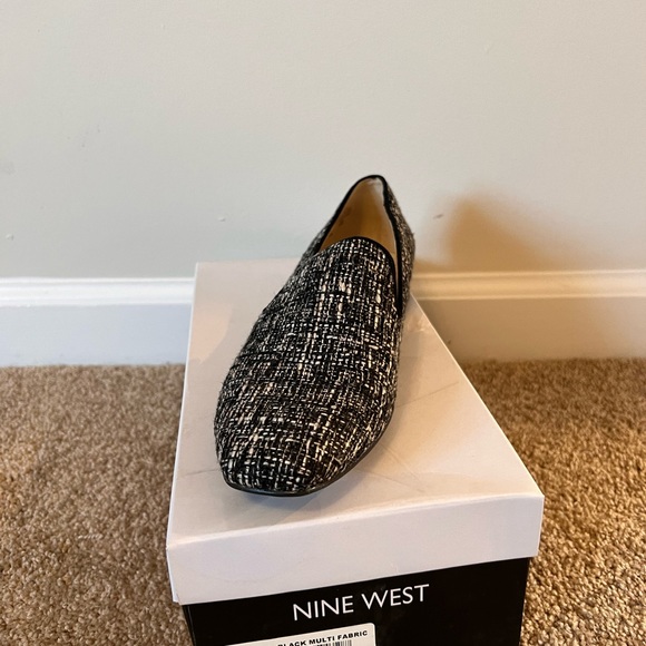 Nine West - Black & White Multi Fabric Loafer - Picture 4 of 4